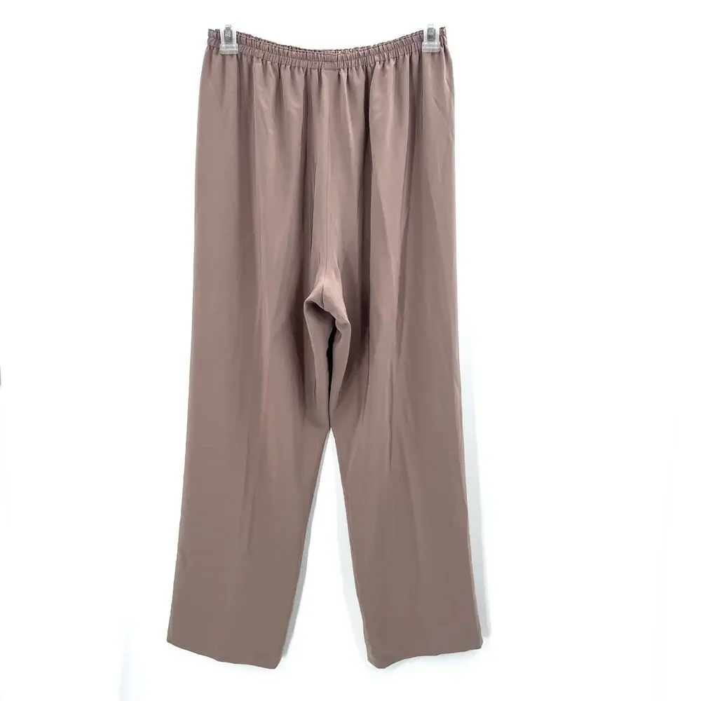 Mack & Mack Brown Magic Fabric Slinky Knit Pull On Slacks Dress Pants Womens XL - Picture 3 of 5